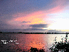 Sunset over the Suriname river 